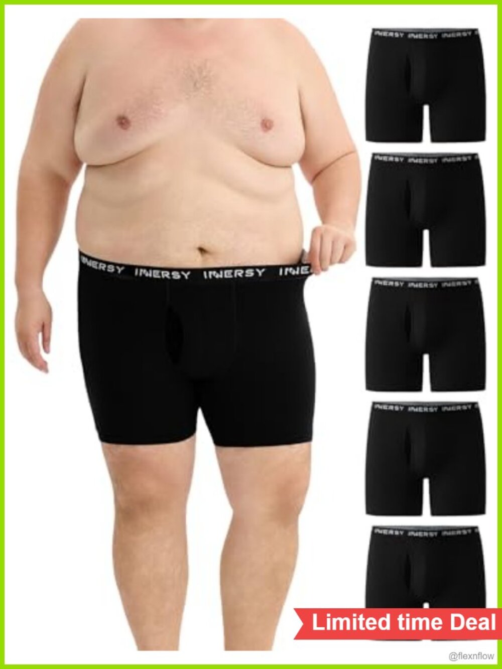 Big and Tall Boxer Briefs Cotton Stretch Moisture Wicking 5-Pack